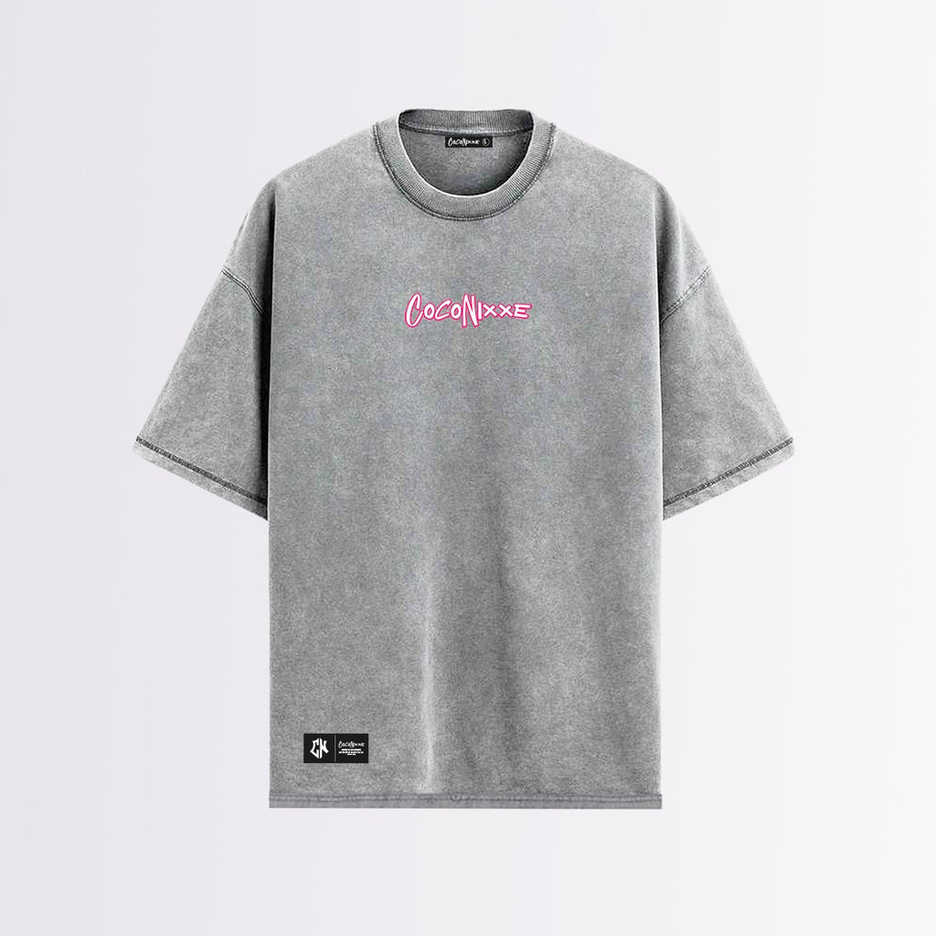 CAMISETA OVERSIZE  GRIS WASHED