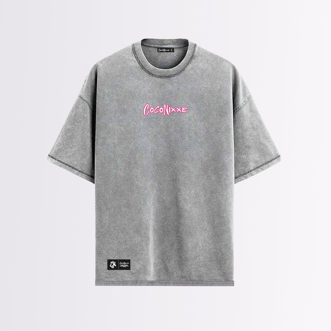CAMISETA OVERSIZE  GRIS WASHED