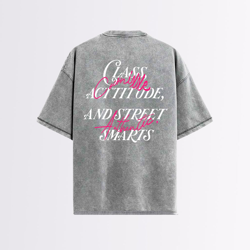 CAMISETA OVERSIZE  GRIS WASHED