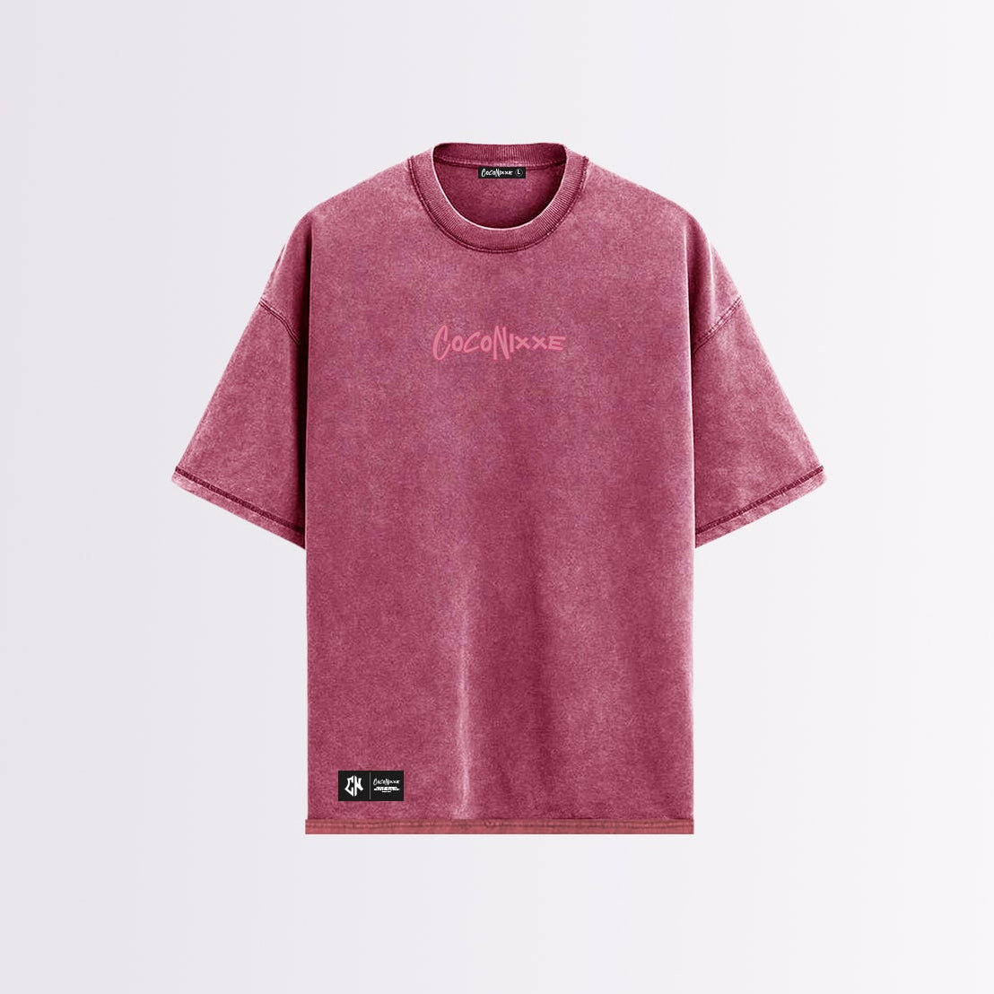 CAMISETA OVERSIZE VINO WASHED CN